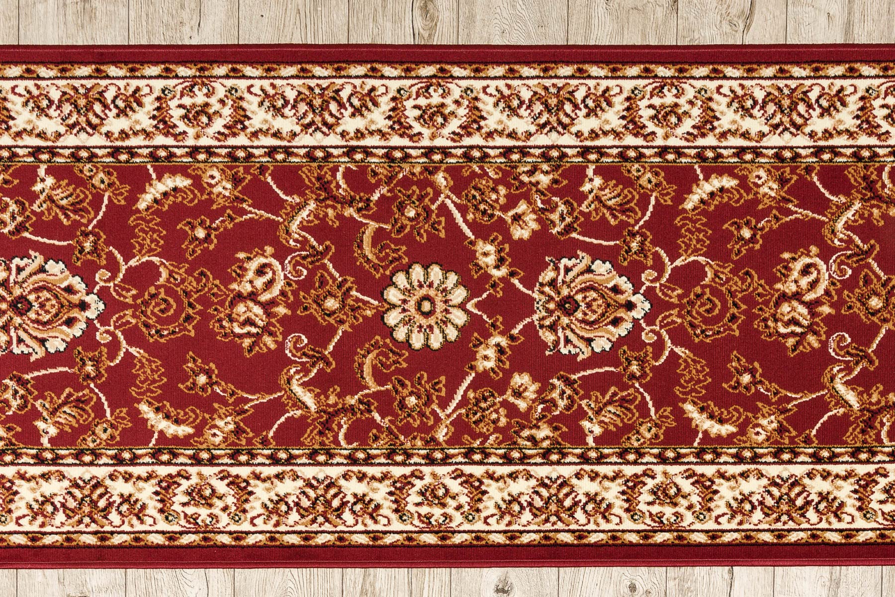 rugsx Tapis de Couloir BCF MORAD KLASYK pour la Cuisine, Le Hall, Le Couloir, l'entrée, Solide, Classique Bordeaux 70x220 cm