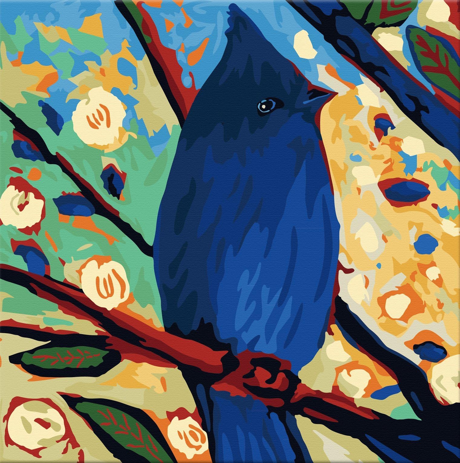 Karribi Paint by Numbers Kit for Adults and Children - Spring Birds Series (Bird X)