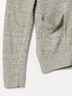 Linen V-neck Cardigan 38-15-0132-156 38150132156: Grey