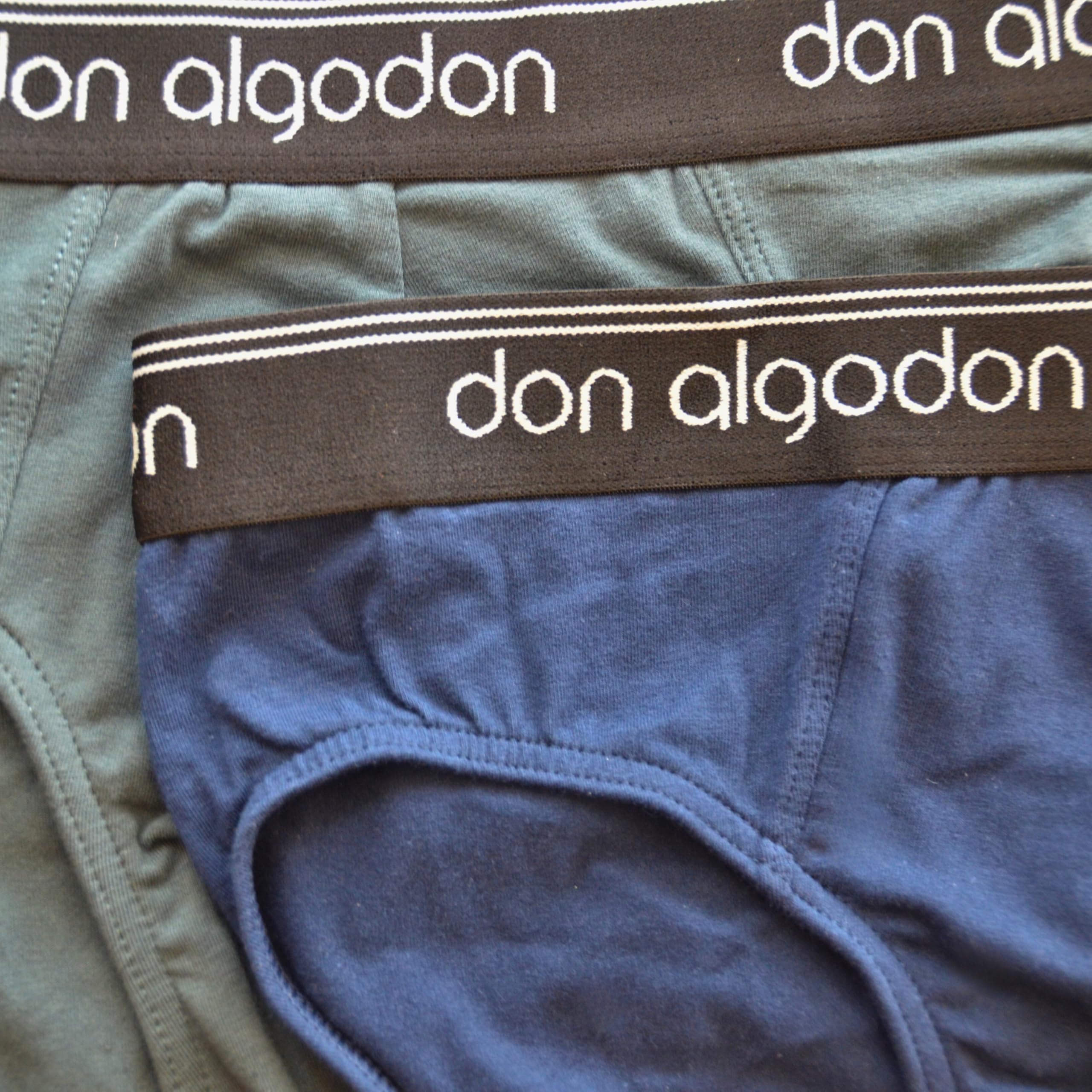 DON ALGODON Pack 12 Slips Hombre Algodón - Calzoncillos Slip Suaves y Transpirables - Multipack Ahorro Anti-Rozaduras