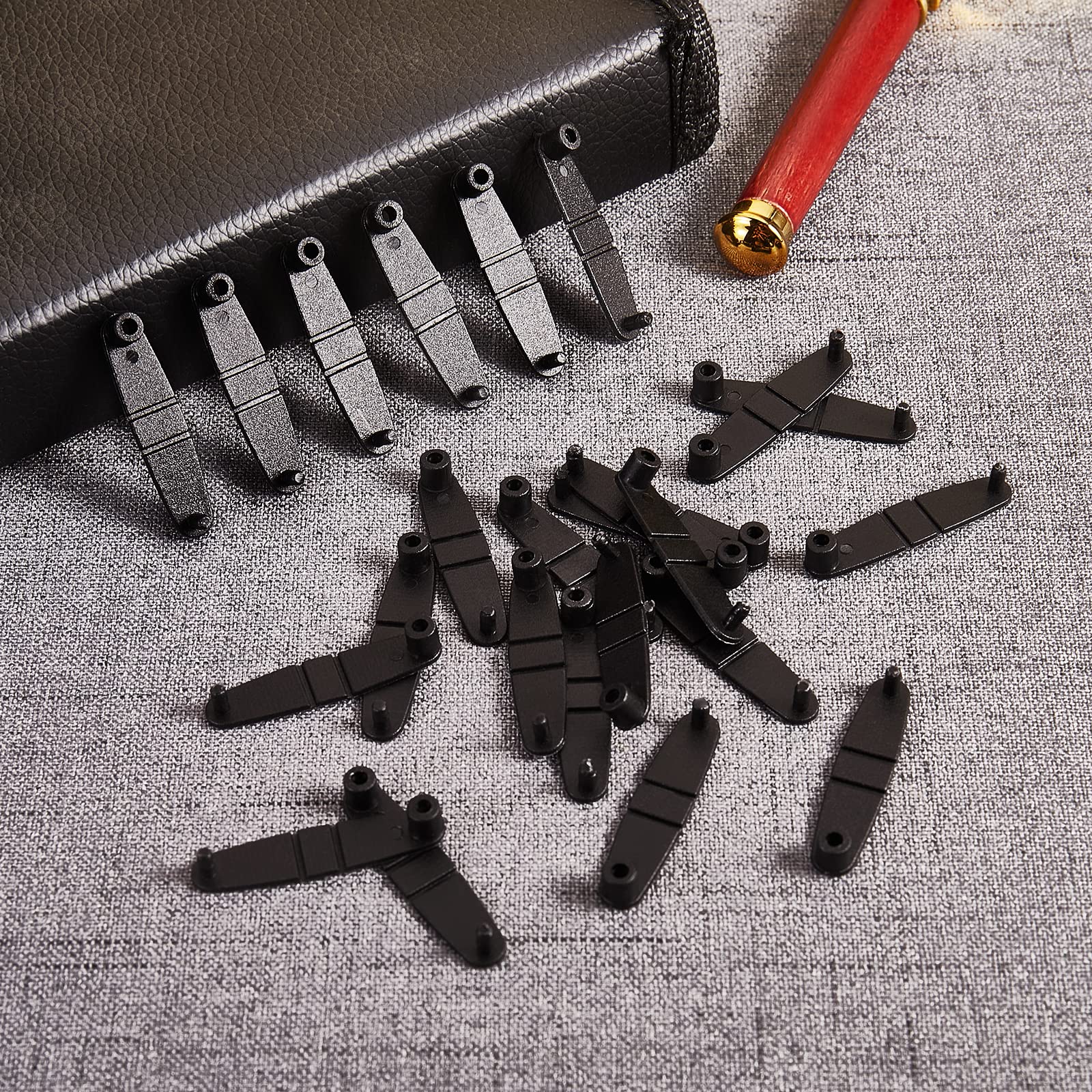 50-Pack Black Plastic Badge Strap Clips - Carabiner Keychain Connectors For ID Holders, Lanyards & Keys - View #11