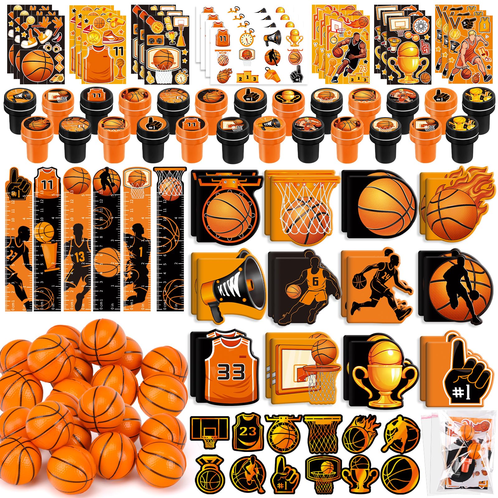 BenLouis 96Pcs Basketball Stationery Set Party Favors for Kids