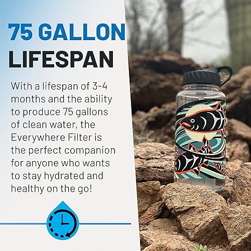 Miniatura 4 de Epic Water Filters Nalgene OG - Botella de agua con filtro, fabricada en Estados Unidos, sin BPA, elimina el 99.99% de los contaminantes del agua