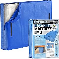 Vista 7 de Protector de colchón tamaño matrimonial XL para mudanza y almacenamiento, funda de colchón resistente de 10 mil de grosor impermeable para mudanzas