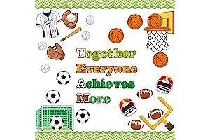77-Piece Team Spirit Sports Themed Classroom Decorations Back To School Bulletin Board Set