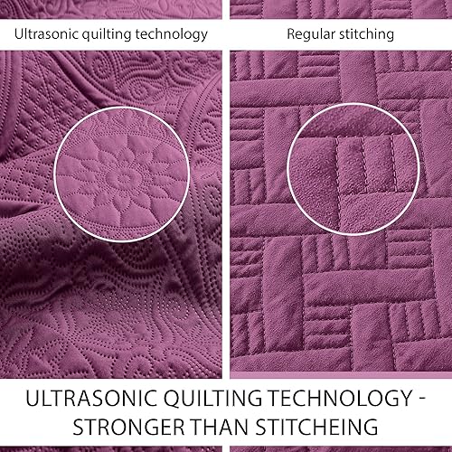 Vista 318 de IR Imperial Rooms - 10 juegos de colcha tamaño individual (68 x 86 pulgadas), para hoteles, habitaciones de huéspedes, colchas ligeras reversibles