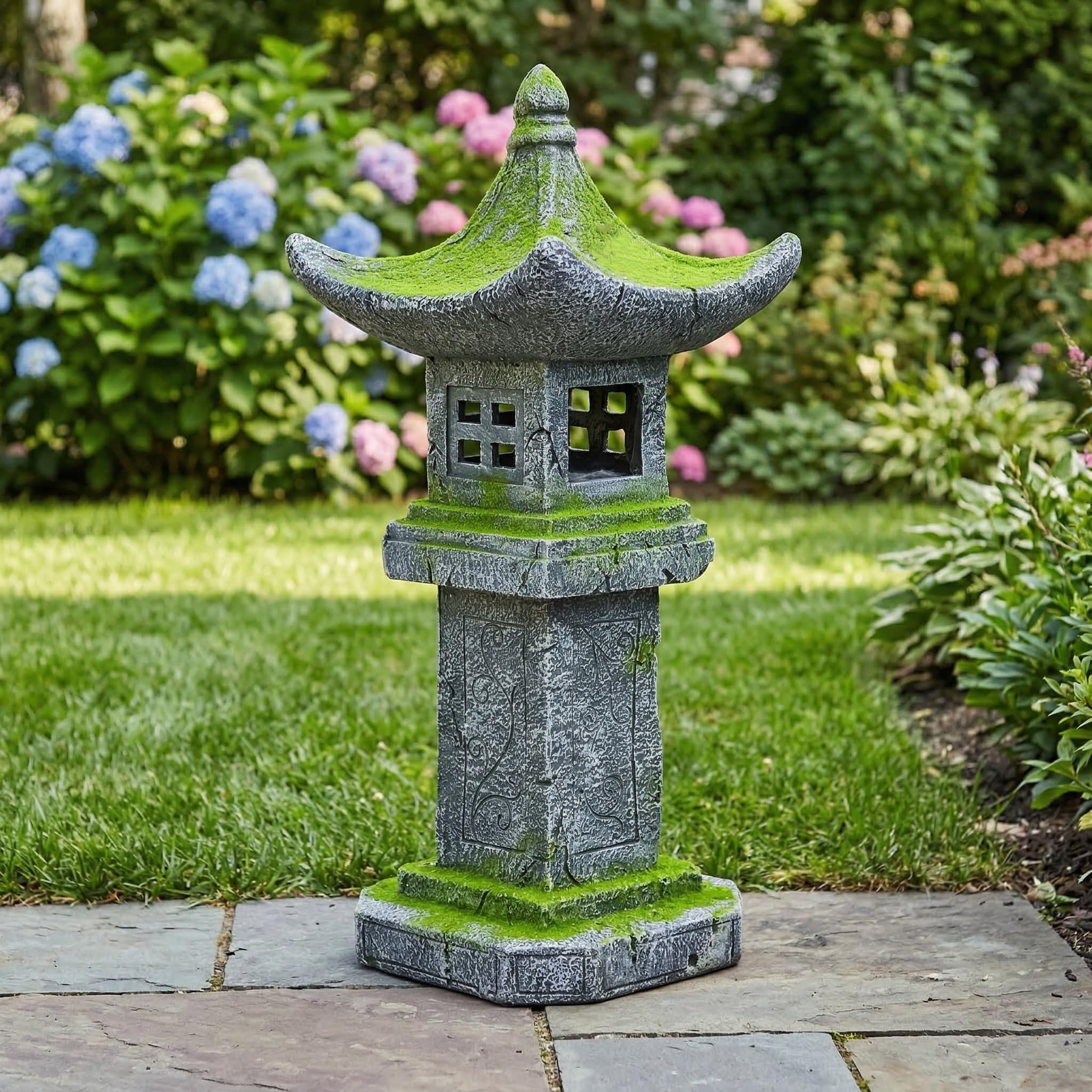 Amazon.com : GRASOLAR 31.5''High Japanese Pagoda Statue Moss