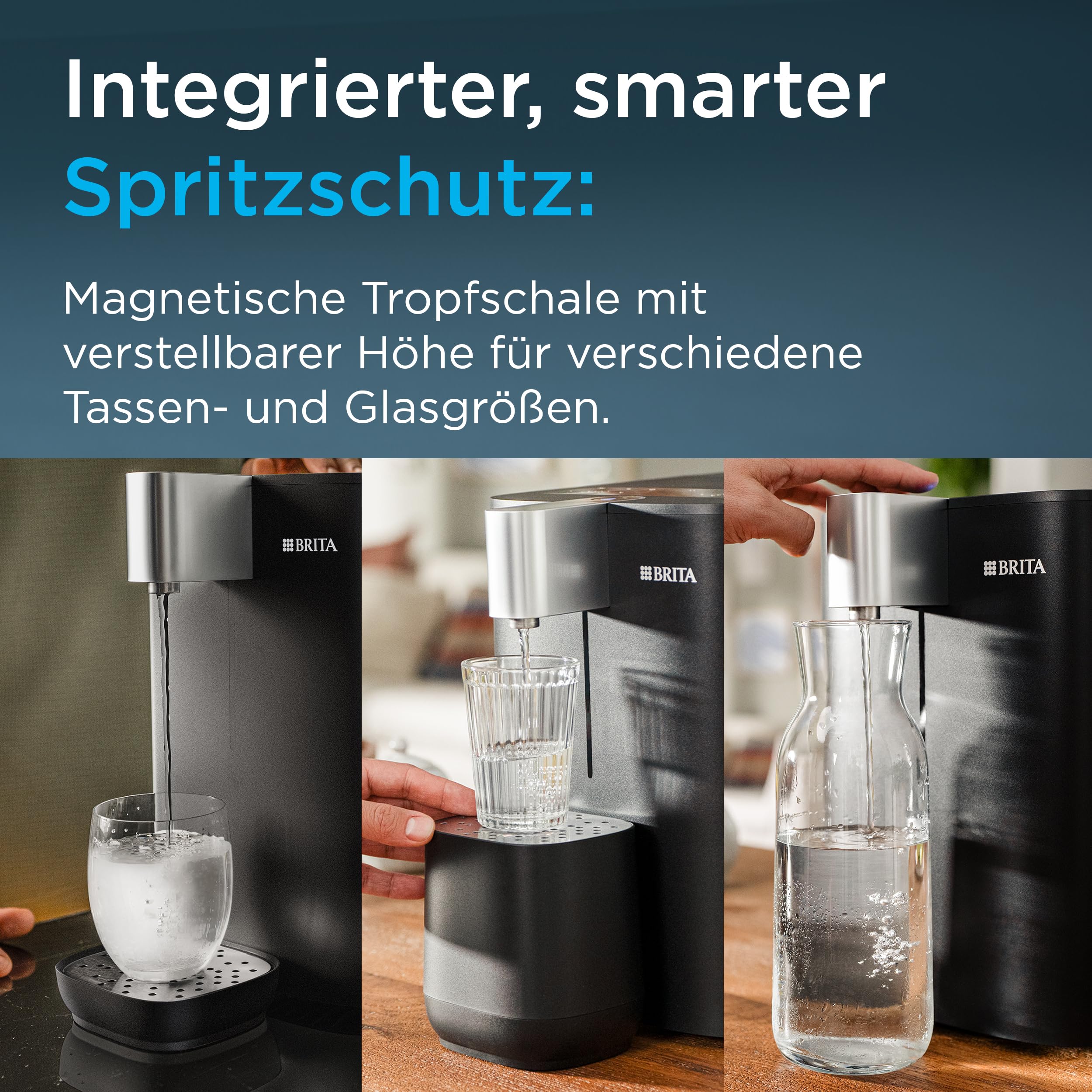 BRITA YOURCE Cool Wasserspender für zuhause (5,3l) – Heißwasserspender inkl. Wasser-Kühler und dreifacher UV‑C‑Technologie für bakterienfreies Wasser, MAXTRA PRO Wasserfilter, Temperatureinstellung