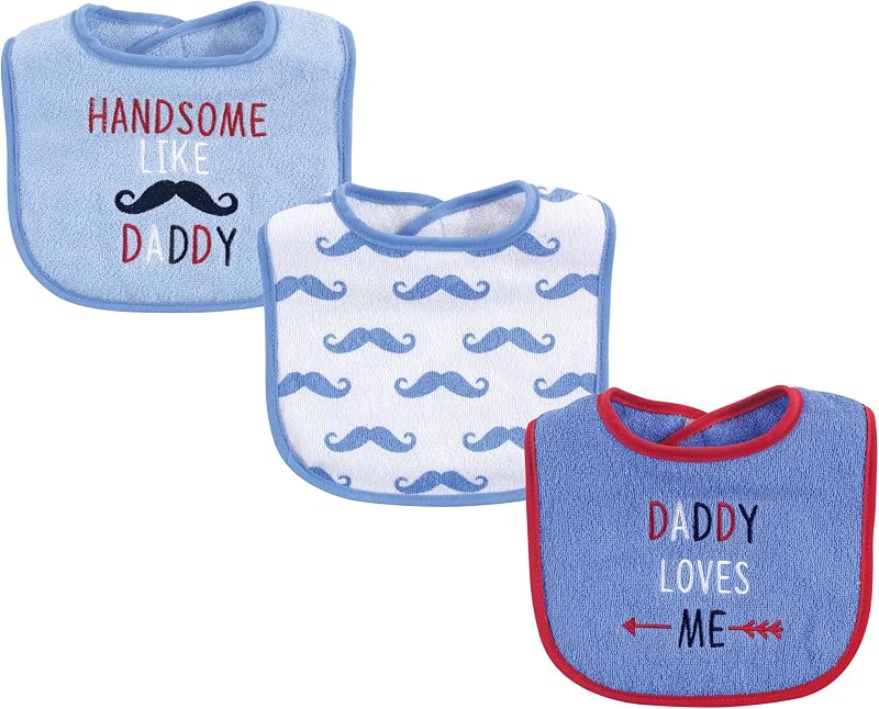 Unisex Baby Cotton Terry Drooler Bibs with Fiber Filling