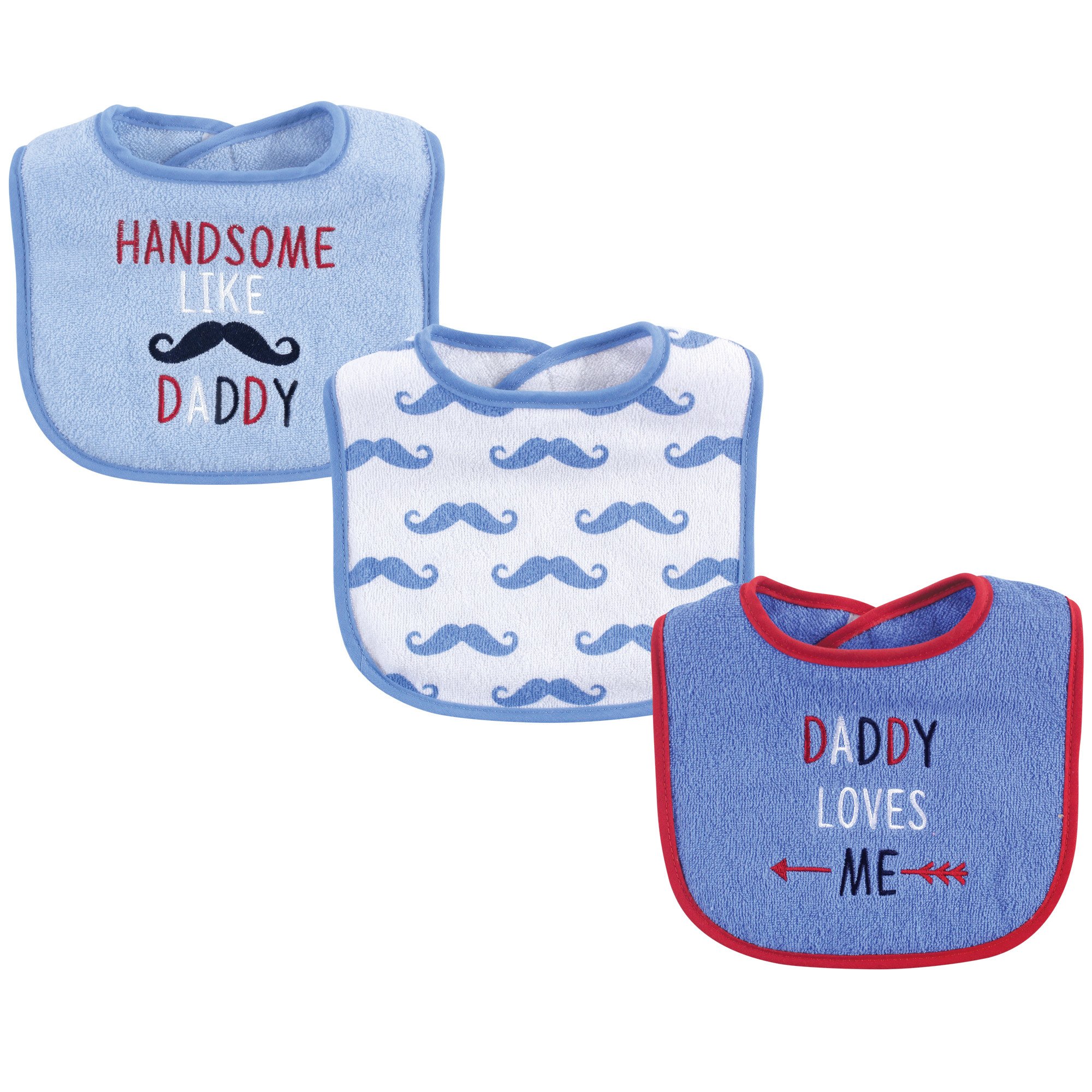 Luvable Friends Unisex Baby Cotton Terry Drooler Bibs with Fiber Filling
