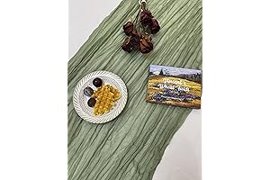 Sage Green 1 pack Cheesecloth Table Runner