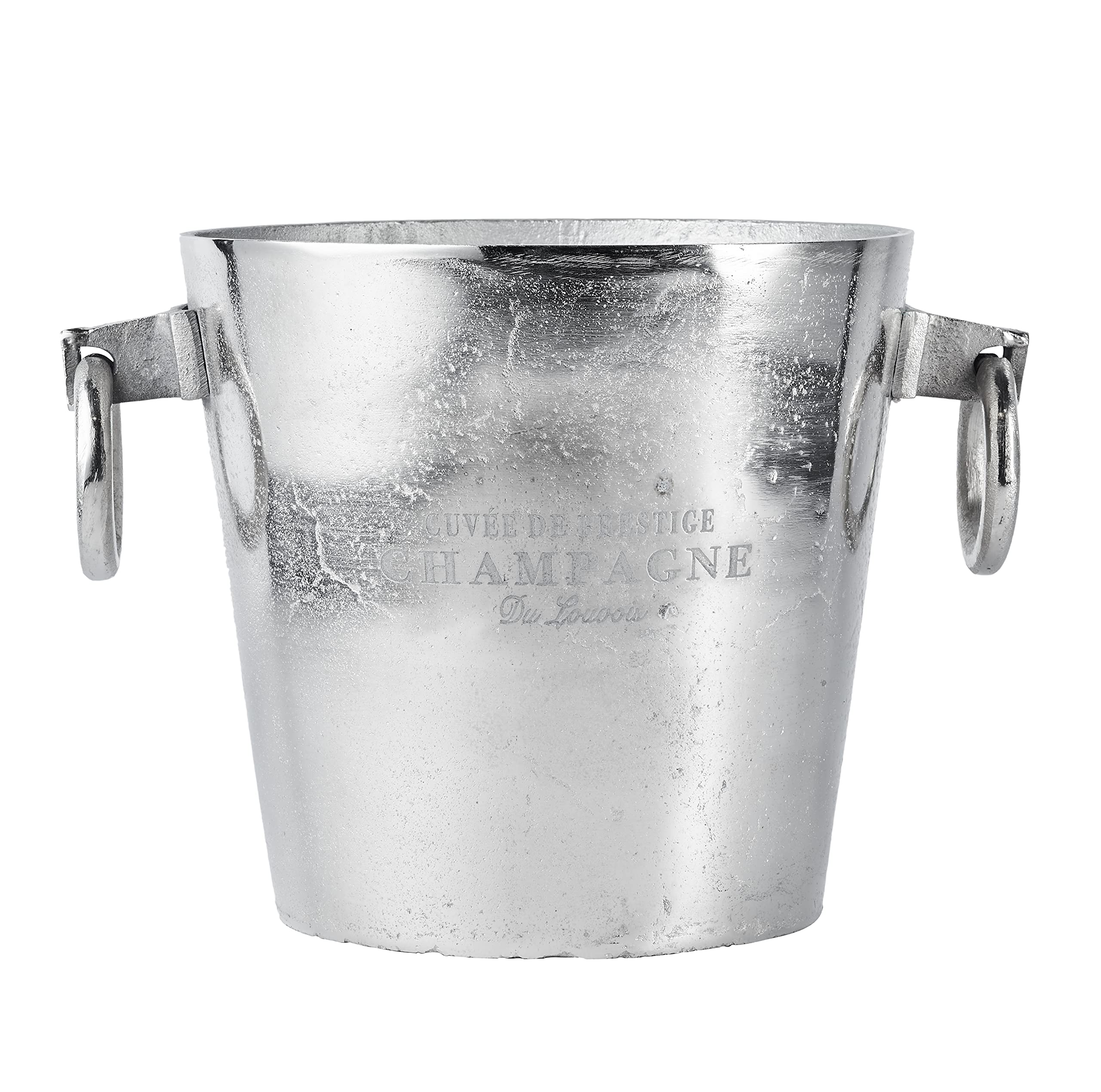 Michael Noll Champagnerkühler, Weinkühler, Flaschenkühler, Aluminium, Silber, S, M, L, 20 cm, 23 cm, 32 cm (32x24x23)