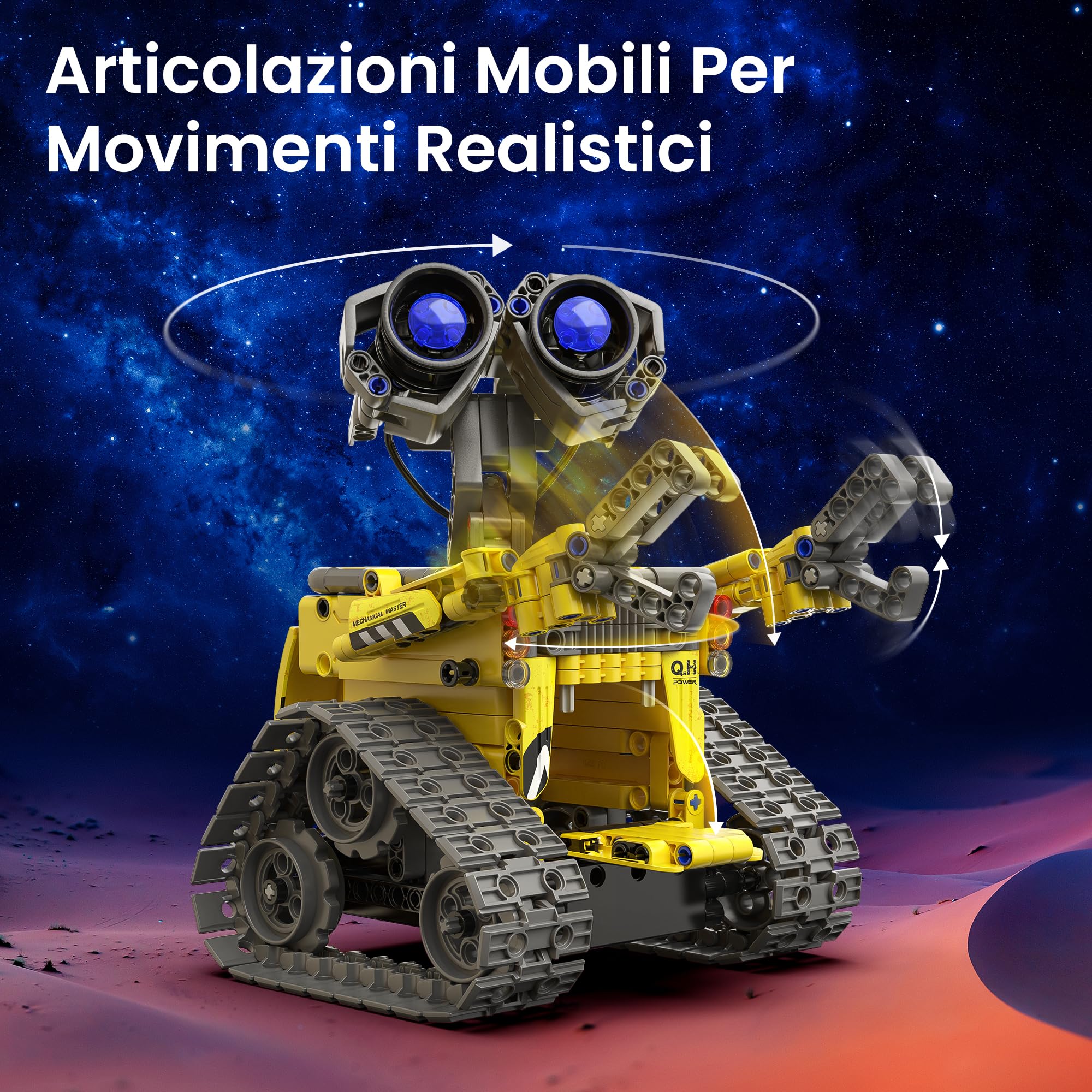 Sillbird 5-in-1 Kit di costruzione di robot con telecomando Regali STEM per ragazzi di età compresa tra 8 e 13 anni, Coding Giocattoli robotici per bambini Compleanno（488 pezzi）