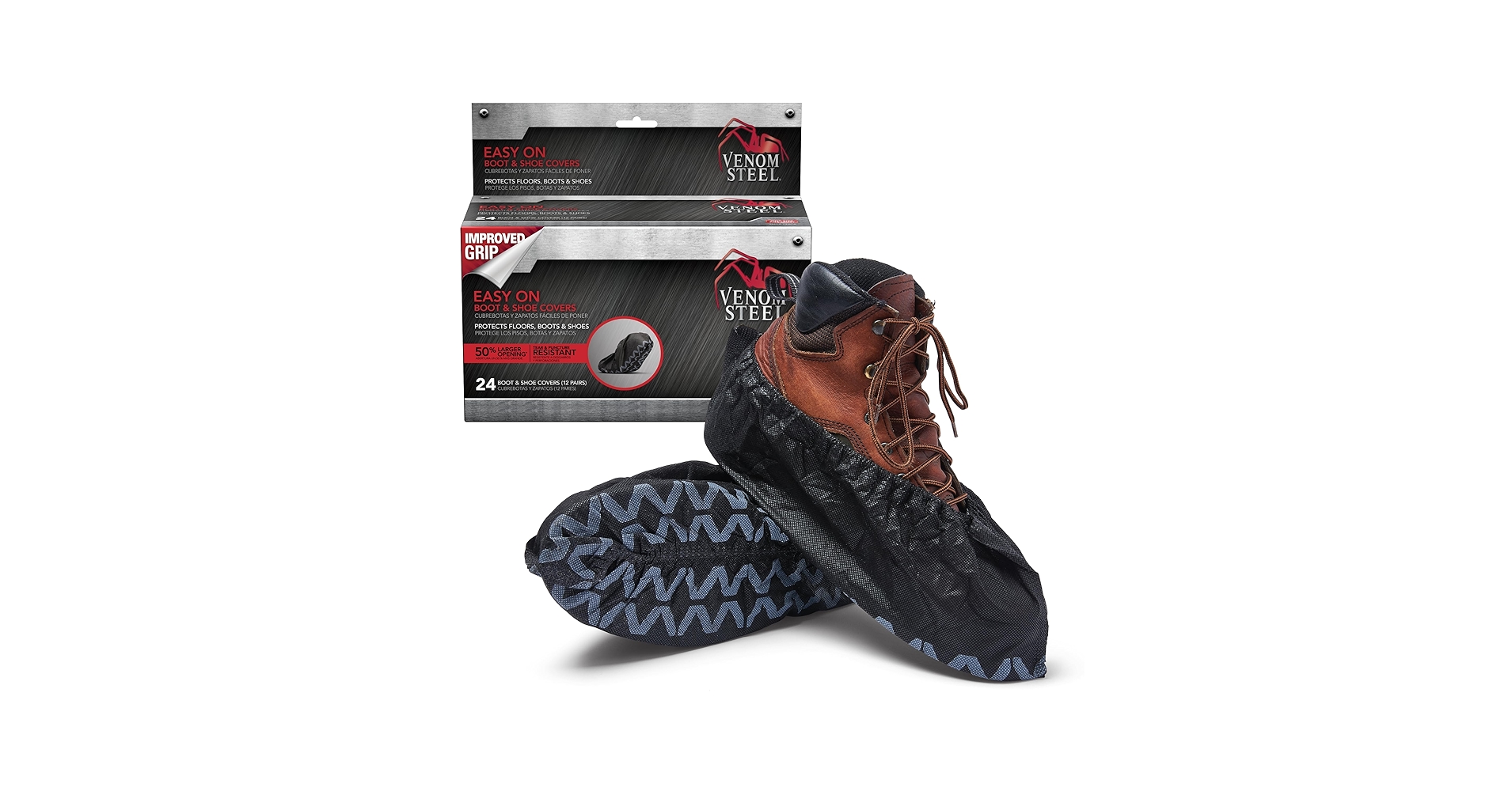 Venom Steel Boot and Shoe Covers, Tough, Easy On, Fits Over