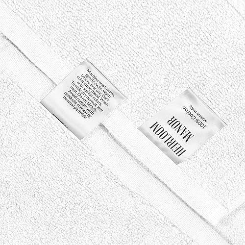 Miniatura 3 de ADI Heirloom Manor Estella Zero Twist - Juego de 4 toallas de baño, color blanco