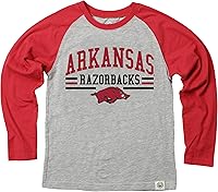 Vista 20 de Wes and Willy NCAA playera raglán de manga larga para niños