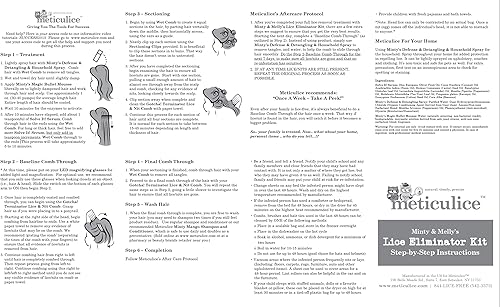 Miniatura 5 de Meticulice - Kit completo de tratamiento y eliminación de piojos para piojos, garantizado para curar piojos, solución totalmente natural para piojos