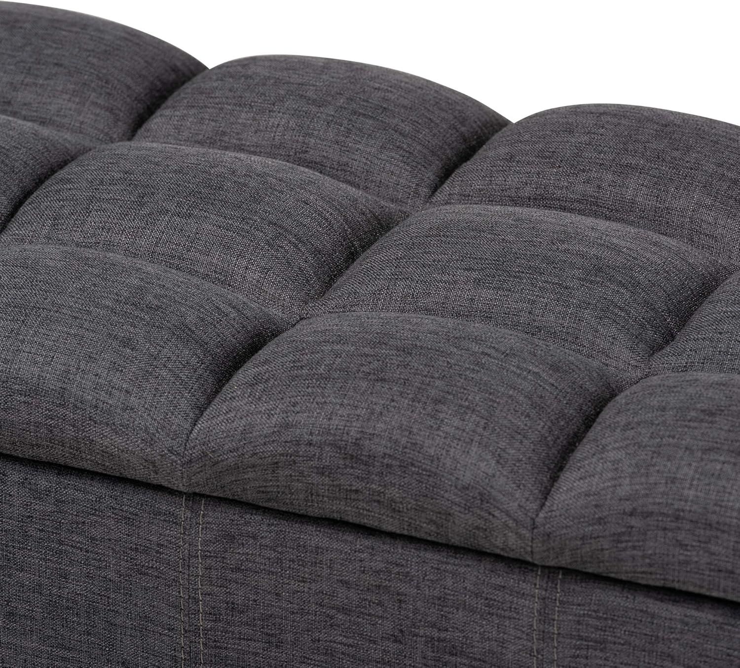 Baxton Studio Ottomans, One Size, Charcoal