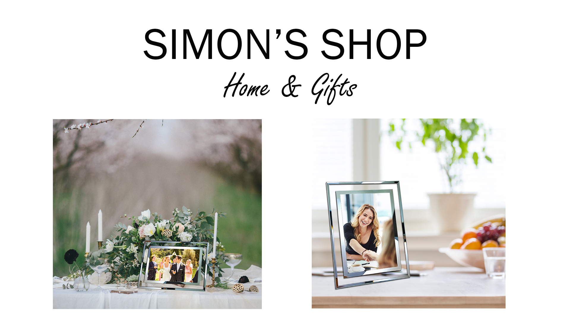 Set Of 4) 8" X 10" Frameless Clip Frame Glass Front Photo Poster