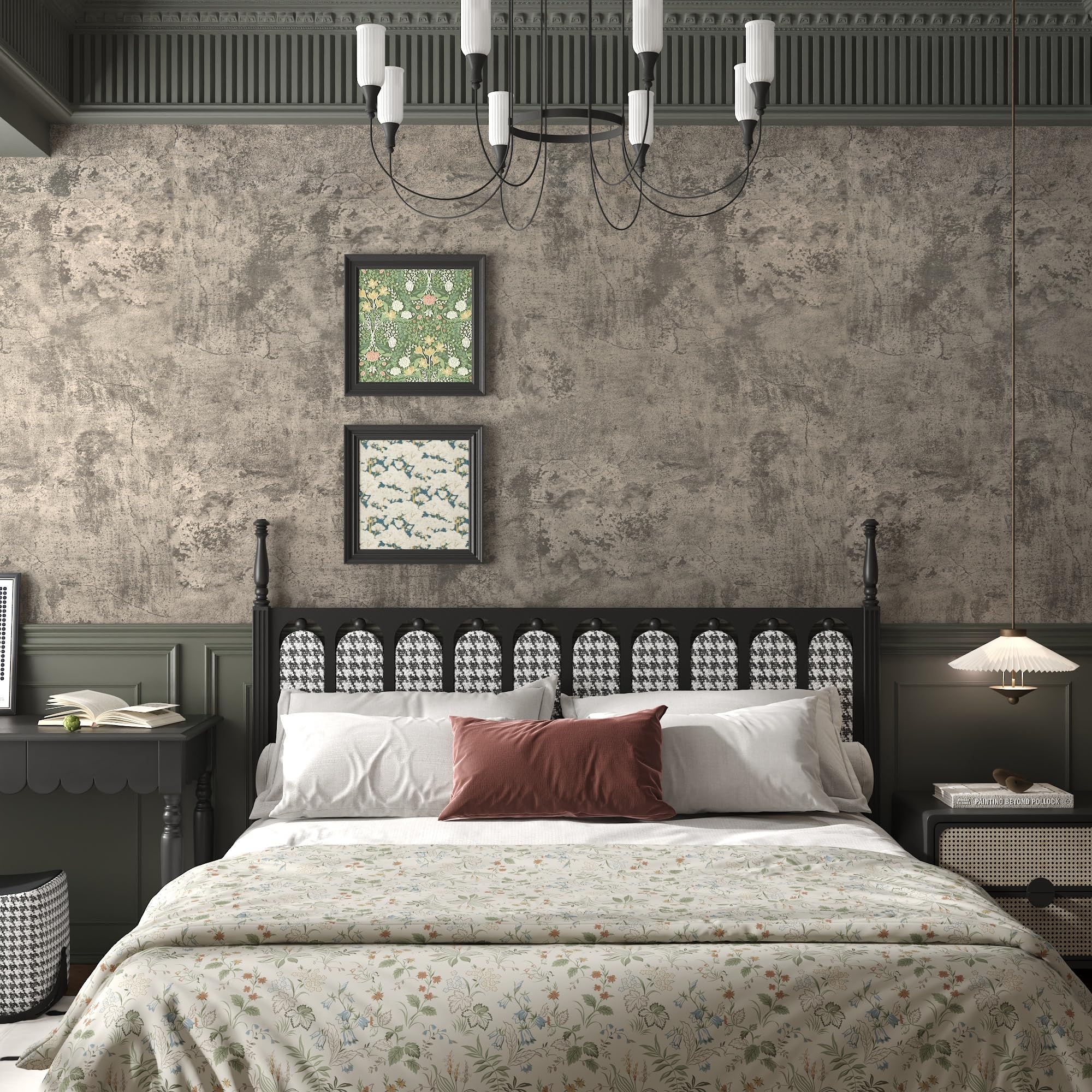 JSEVEM 31"×157" Extra Wide Thick Light Brown Grey Concrete Wallpaper Peel and Stick Industrial Brown Gray Concrete Cement Contact Paper Vinyl Self