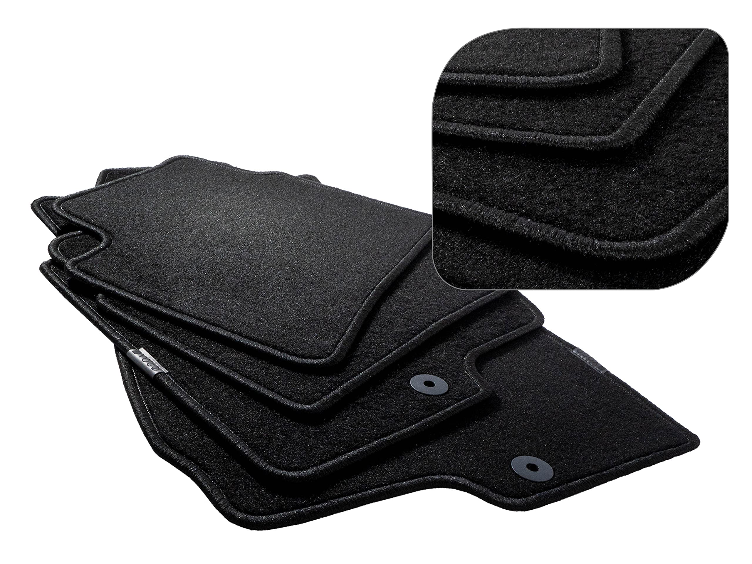 MOTOLUX Tappetini Auto In Velluto Per Opel Meriva B (2010-2017) – Set Anteriori 2 Pezzi, Su Misura, Con Rinforzo E Antiscivolo - 6