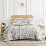 Pure Melody Collection - Qualité premium, doux, ride, faux, & Couvercle de couette surdimensionné, Couchage facile, Résistant à la tache, King / Roi de Californie, Aqua