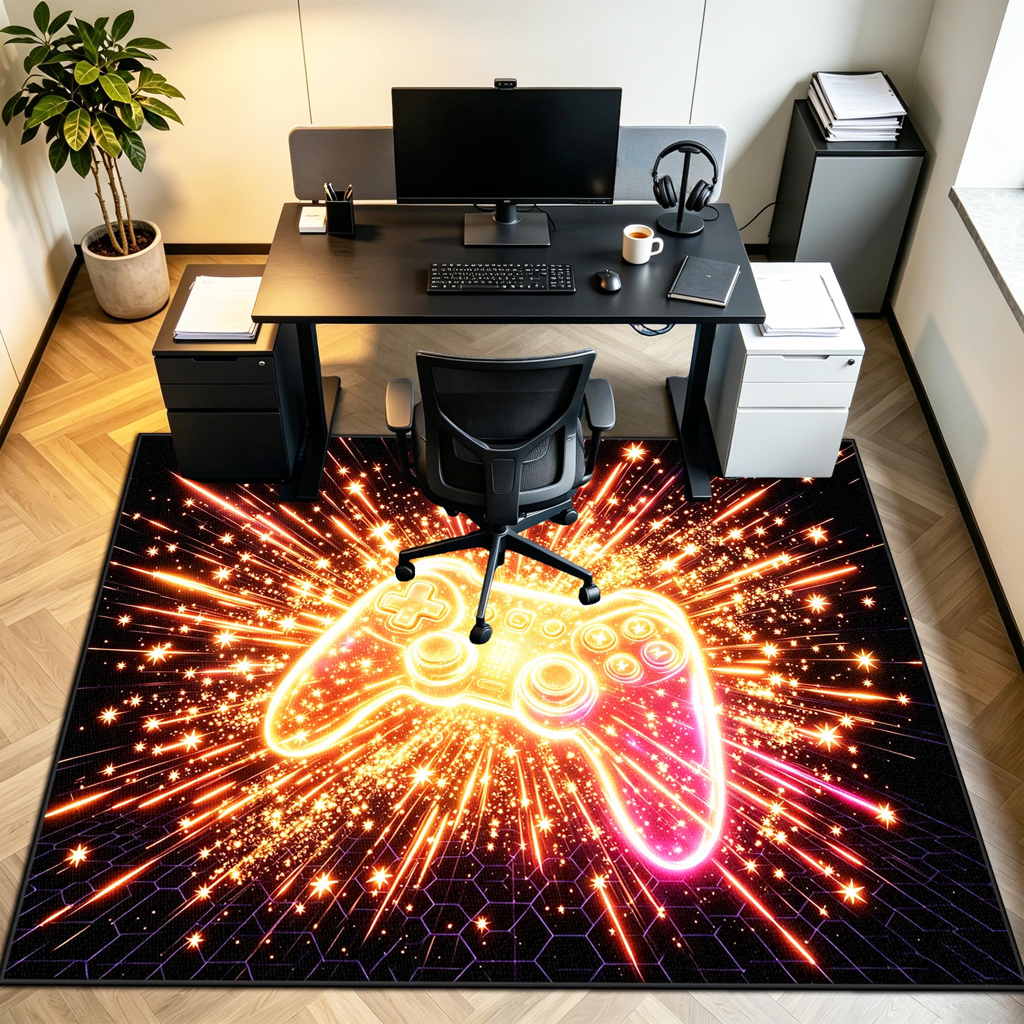 Tapis Chaise de Gaming Antidérapant Protection Chaise Parquet 130 x 160 cm