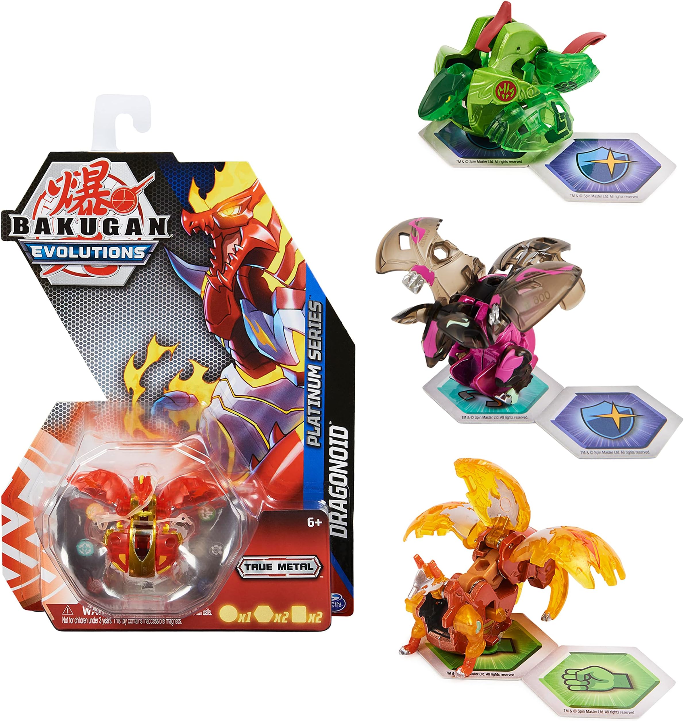 BAKUGAN Evolutions, Platinum Series True Metal Collectibles, Kidsโ Toys for Boys, Ages 6 and Over, STYLES MAY VARY, AS SEEN on ROBLOX, NETFLIX, and POP TV