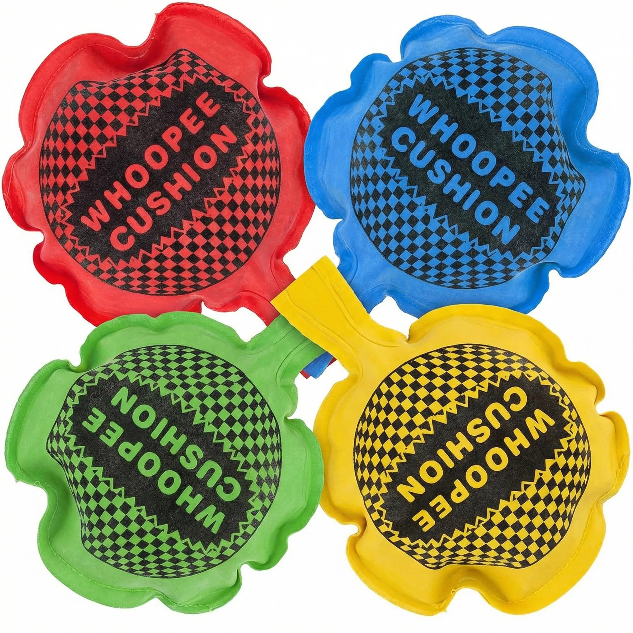 4 Pcs Self-Inflating Whoopee Cushion,RARITYLL Classic Fart Sound Prank Cushion with Random Colors