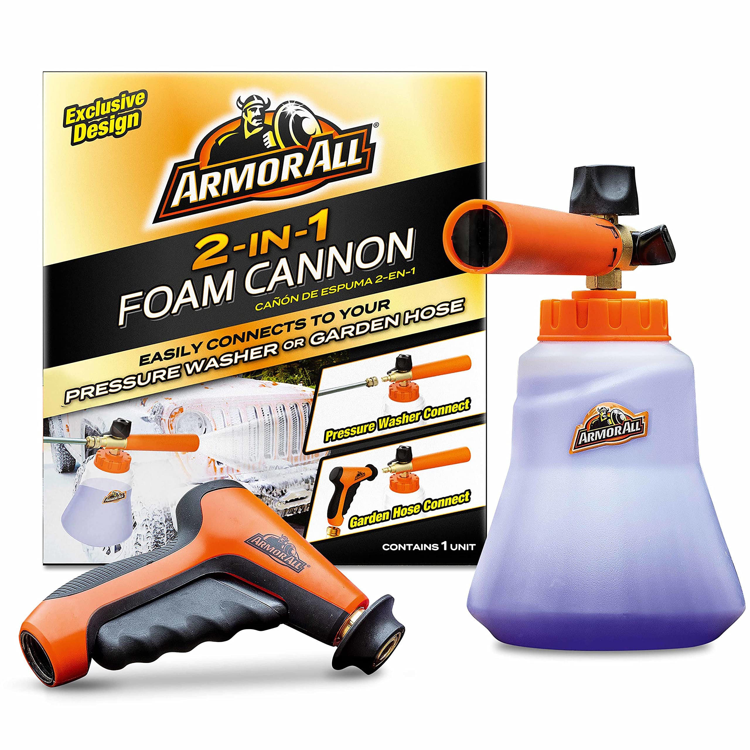Buy Armor All Foaming Car Wash Canister, 2in1 Foam Cannon Kit with