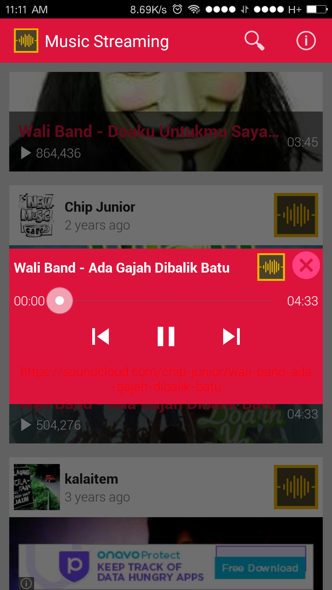 Mp3 Music Player Streaming App on Amazon Appstore