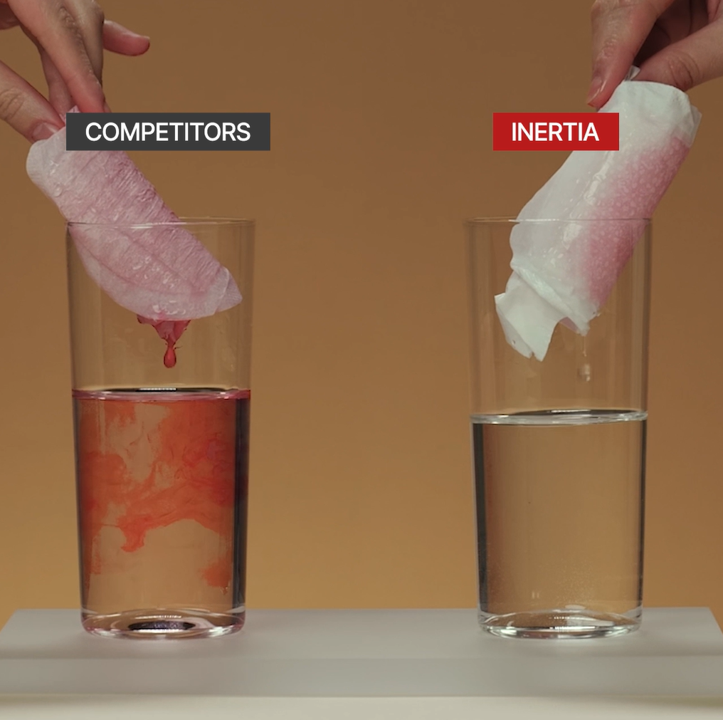 INERTIA The Prism Red – Truly Organic, Ultra Thin & Leak-Proof Korean Cotton Pads with Wings | Regular Absorbency | Hypoallergenic, Super Absorbent, Chlorine-Free & Fragrance-Free (10 Count)