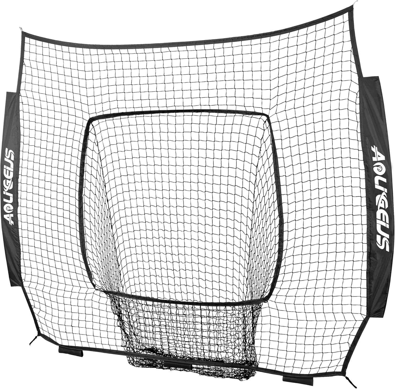AOLIGEIJS 6x6 ft Replacement Baseball Softball Net - Heavy Duty 7-Strand Knotless Pitching Batting Practice Net (Net Only)