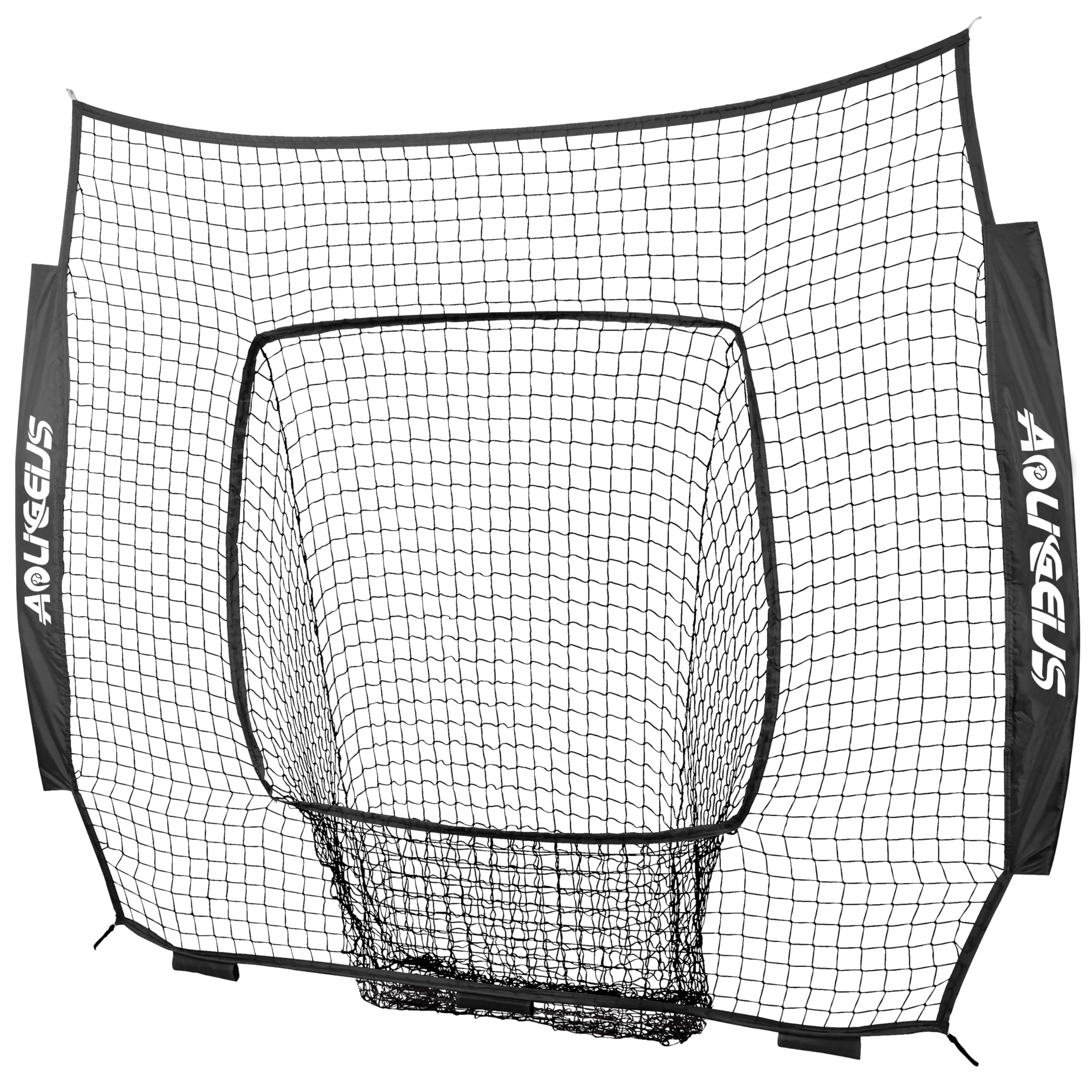 AOLIGEIJS Replacement 6' x 6' Baseball Softball Net (NET ONLY), Portable Pitching & Batting Practice Net, 7-Strand Heavy Duty Knotless Baseball Net,