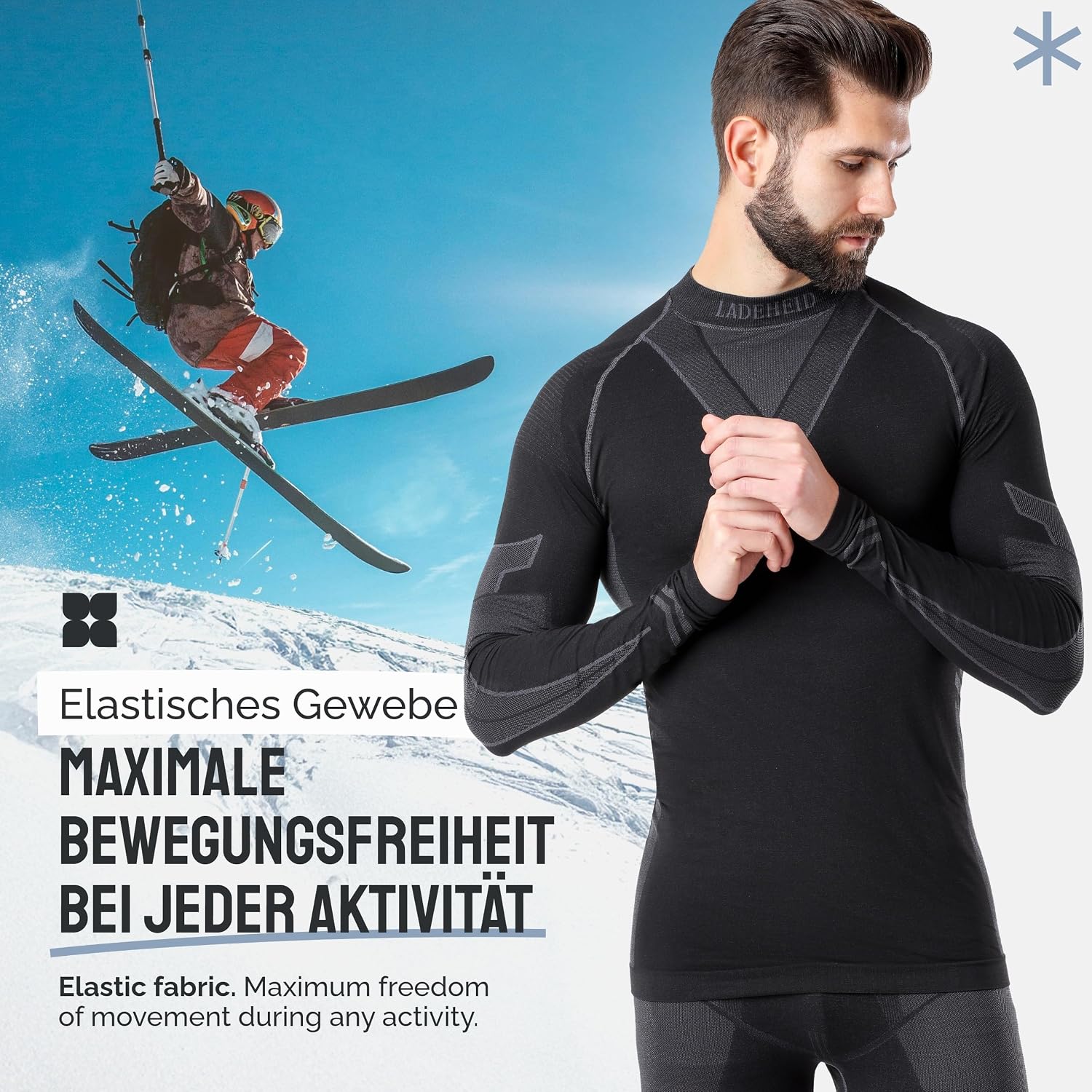 Ladeheid LAGI003 Men's Long Sleeve Thermal Underwear Set image 3