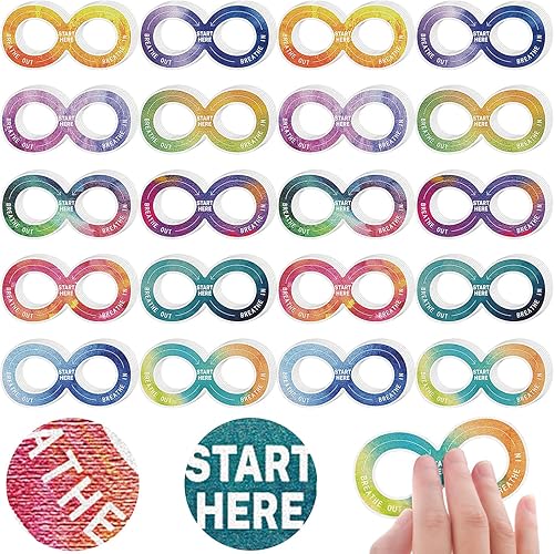 Miniatura 8 de Crtiin 80 calcomanías sensoriales para la ansiedad con citas inspiradoras, tiras texturizadas tranquilas, para alivio de la salud mental, cinta