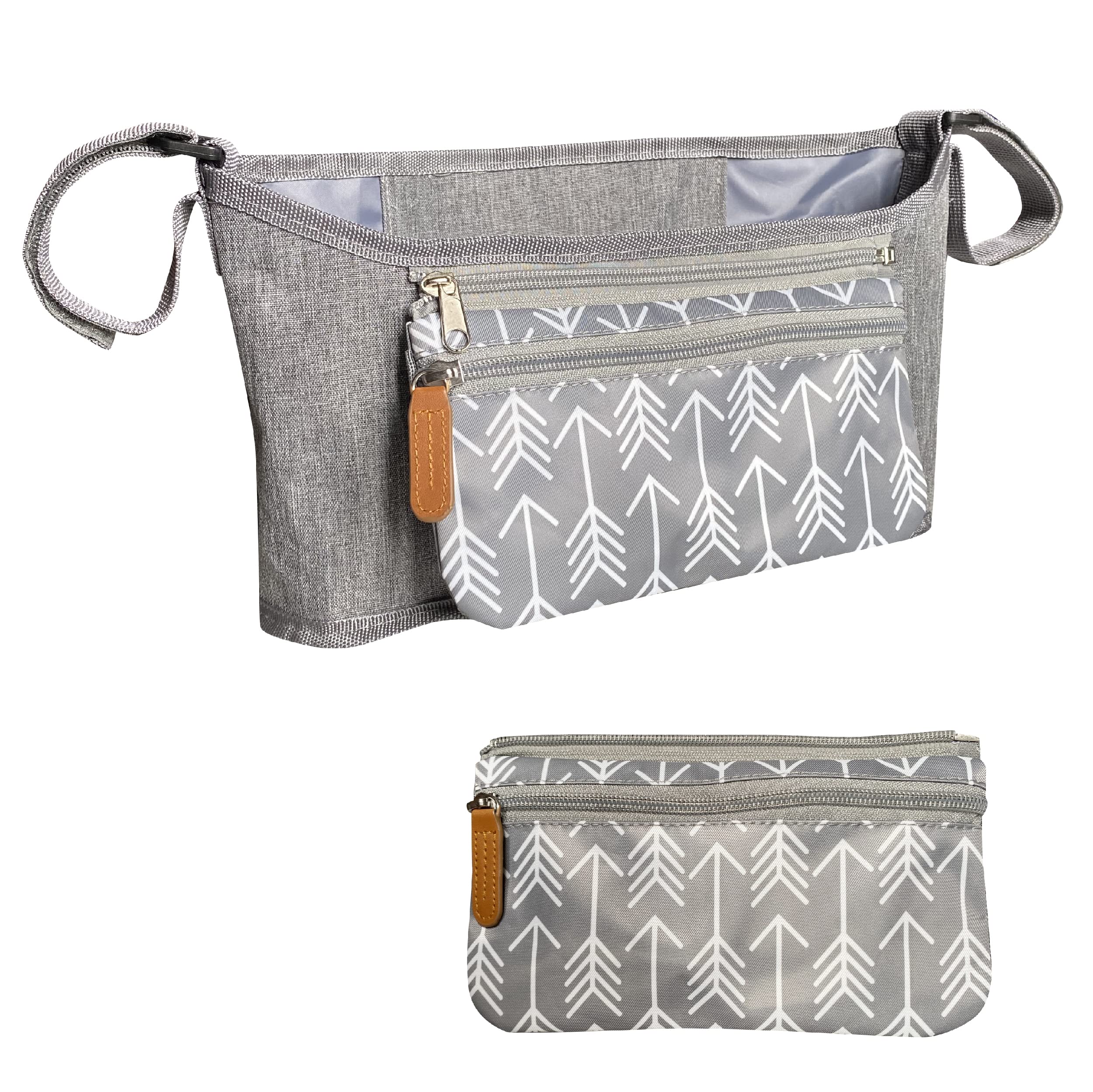 Bolso Carro Organizador Impermeable para Cochecito de Bebé con Bolsa Pequeña Extraíble. Mochila Carrito Diseño Universal, Maternidad