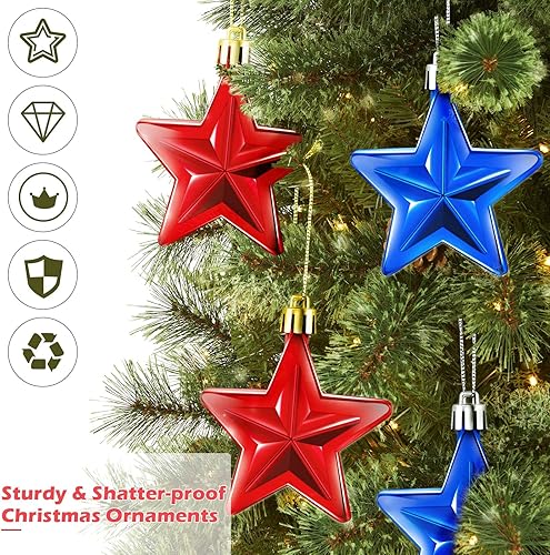 Miniatura 4 de Juego de adornos de Navidad, adornos inastillables de 2.76 pulgadas para árboles de Navidad, vacaciones, bodas, fiestas, decoración de 12 piezas