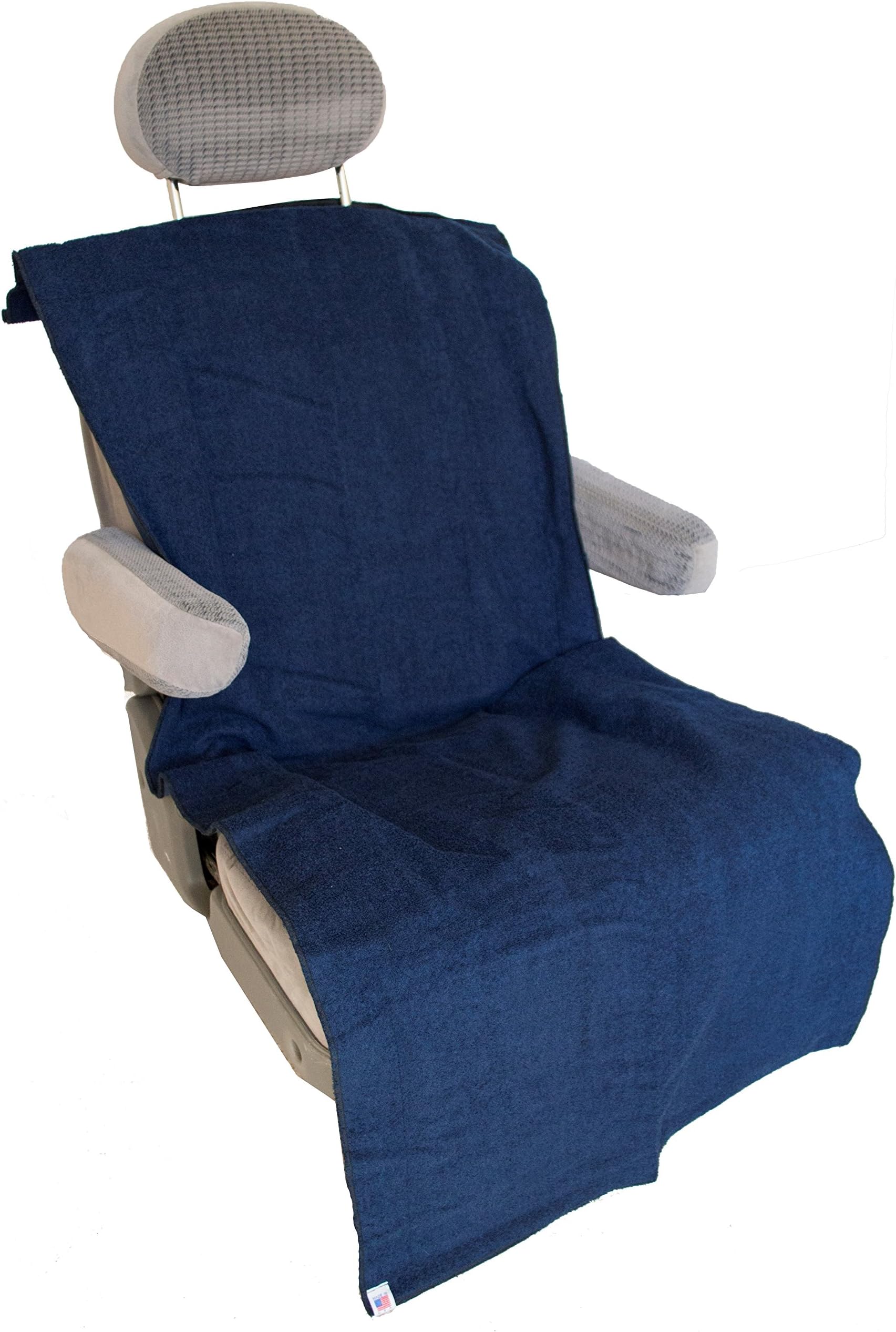 Soaked Or Dirty Athletes (SODA) Auto Seat Cover with Snaps - Absorbent & Waterproof - Machine Wash & Dry - Bucket or Bench Seat - Made in USA