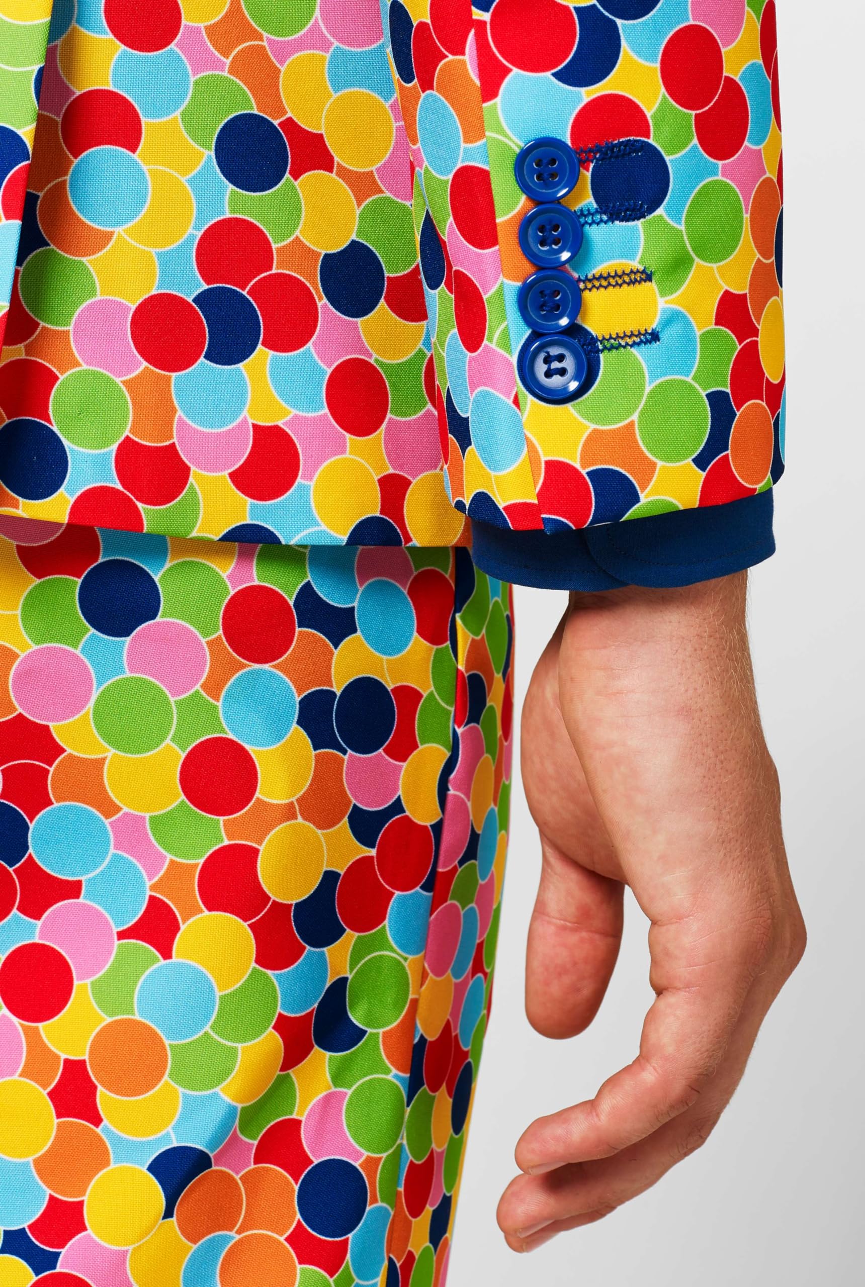 OppoSuits Karnevalskostüme Herren festlichem Druck Anzug mit Krawatte