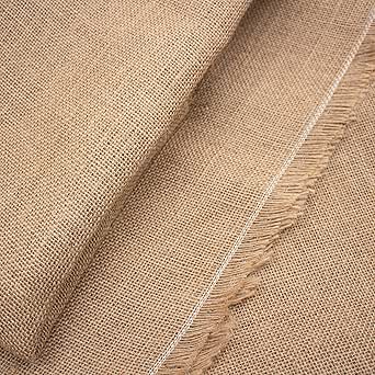 VmG-Store Tela de yute natural, 150 cm de ancho, 100 % yute de fibras naturales, tela decorativa rústica, tela para manualidades para floristería, bodas, decoraciones, tapicería, accesorios