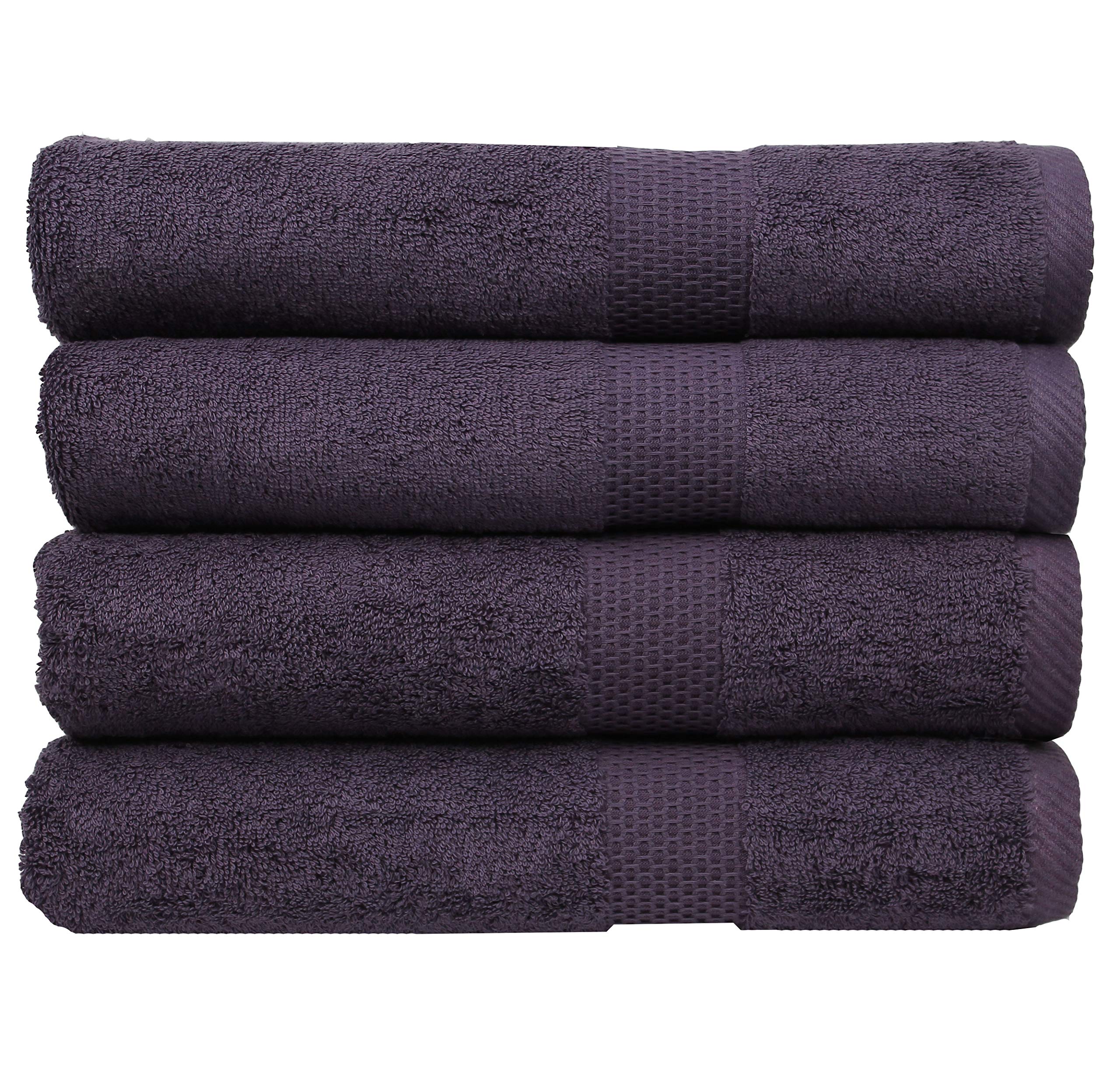 Casabella Luxurious 4 Piece Bath Towel Set 100% Combed Cotton Splendid Linen Pack Highly Absorbent Premium Quality Towel Pack For Bathroom Gym Hotel Spa Travel Bath Towels