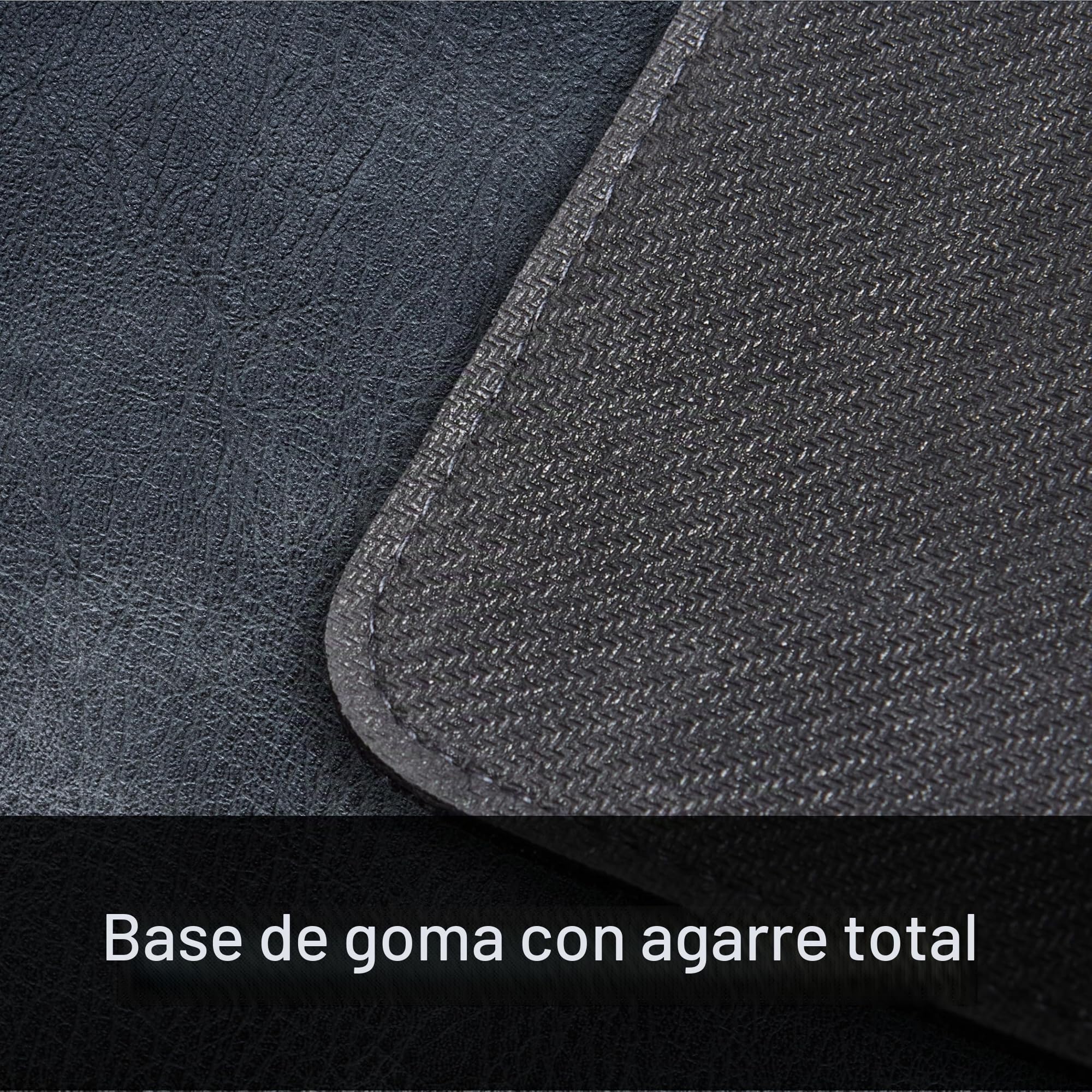 Tapete de escritorio de piel sintética vegana envejecida de alta calidad, tapete de escritorio multifuncional para oficina en casa (negro/gris, 40 cm x 90 cm)
