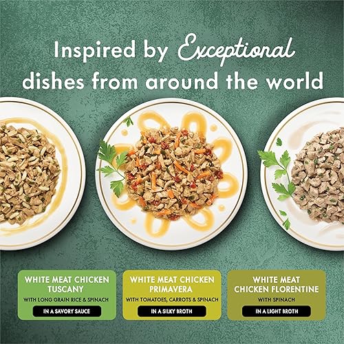 Miniatura 2 de Purina Fancy Feast - Paquete variado de comida húmeda para gatos, colección Medleys de carne blanca de pollo en salsa, (paquete de 12), latas de 3