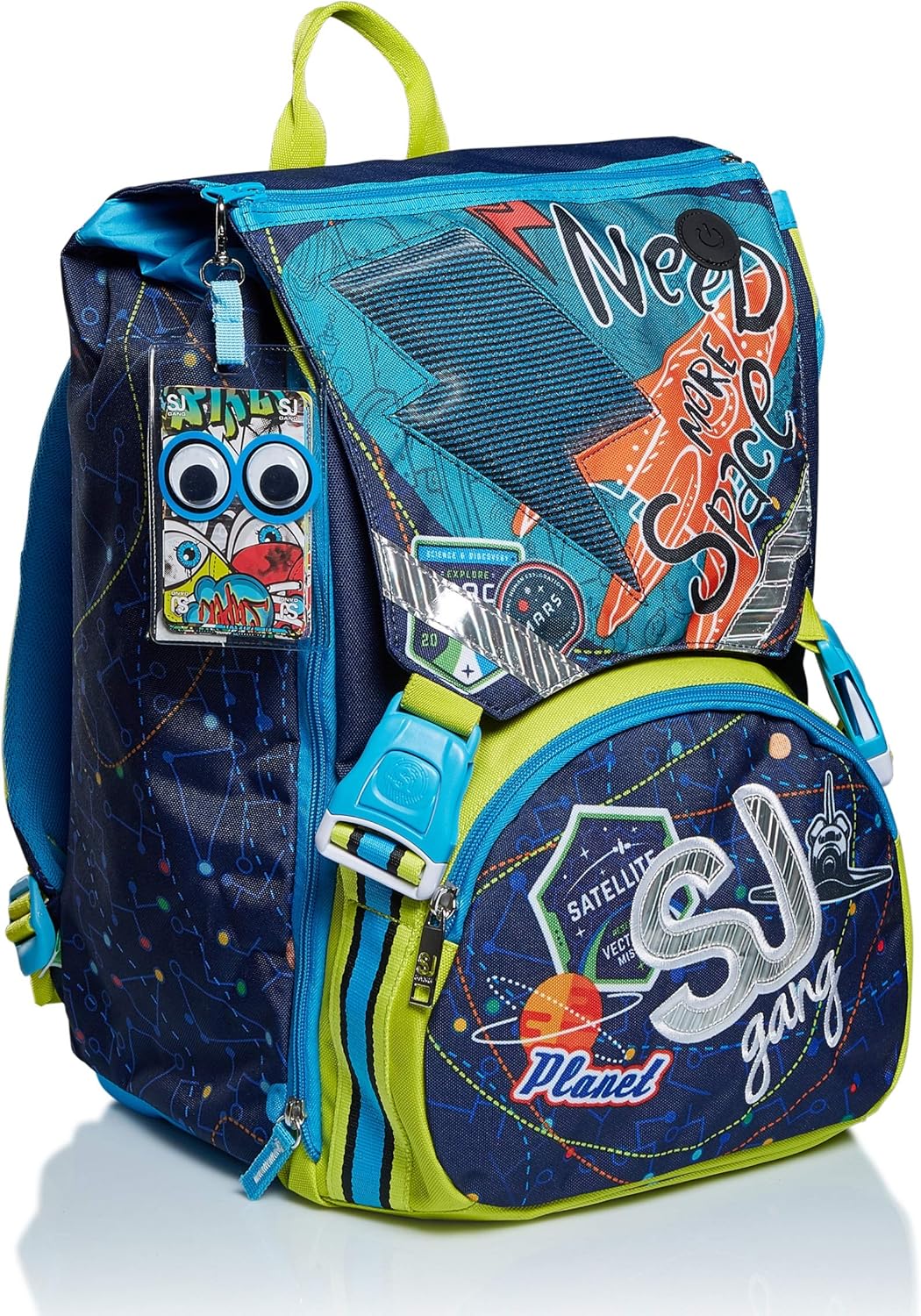 Seven Zaino Estensibile Big - Ledtech Boy, Zaino Bambini e ragazzi, Blu (Blue), Taglia unica Seven Zaino Estensibile Big - Ledtech Boy, Zaino Bambini e ragazzi, Blu (Blue), Taglia unica