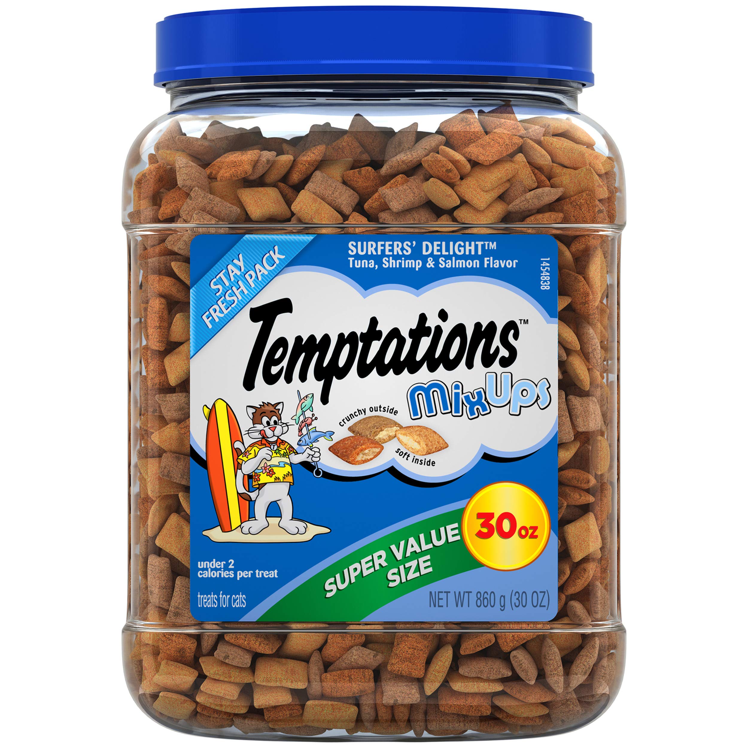 TEMPTATIONS MixUps Crunchy and Soft Cat Treats, 30 oz.