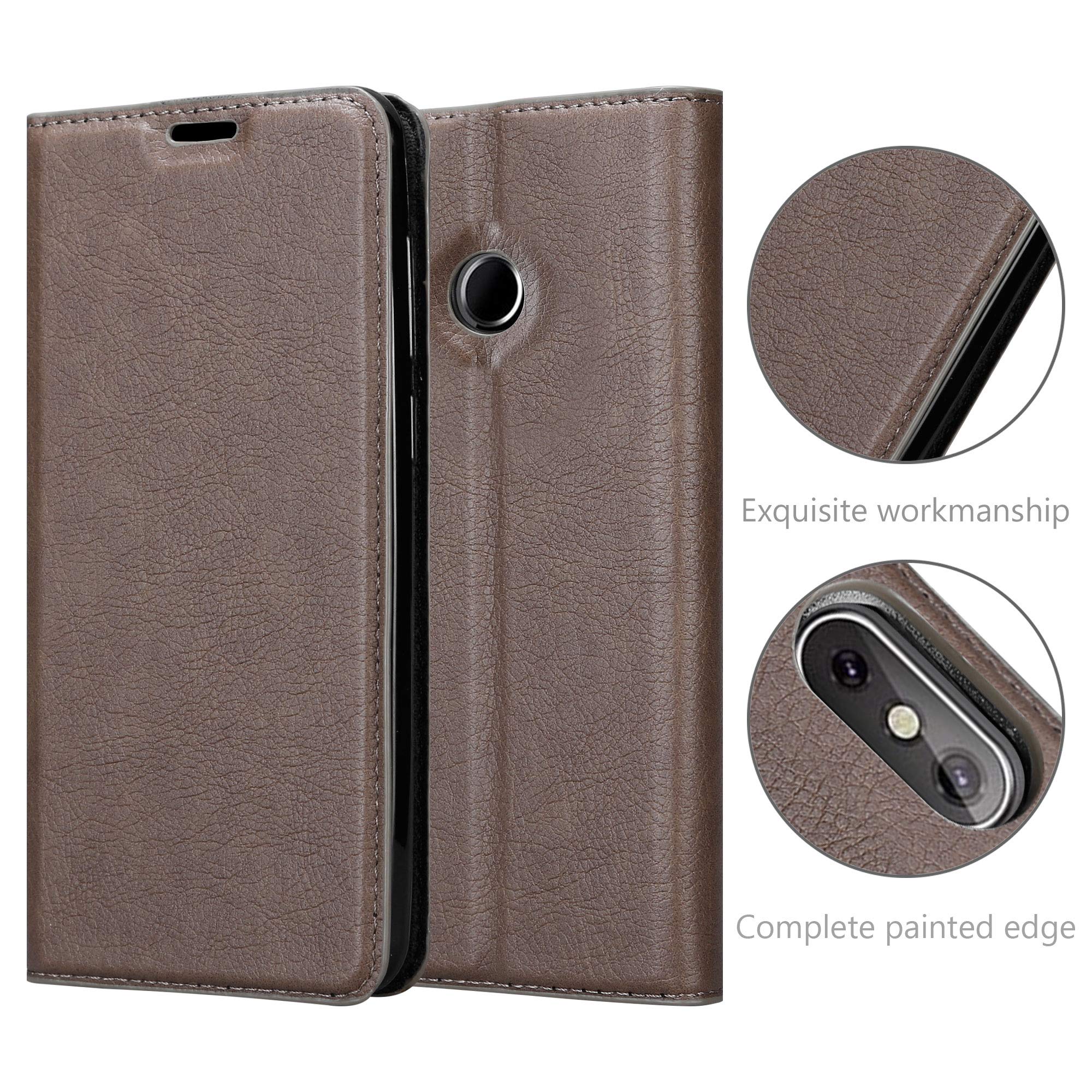 Cadorabo Hülle Für Cubot X19 – Kunstleder Flip Cover Mit Standfunktion & Kartenfächern (Braun)