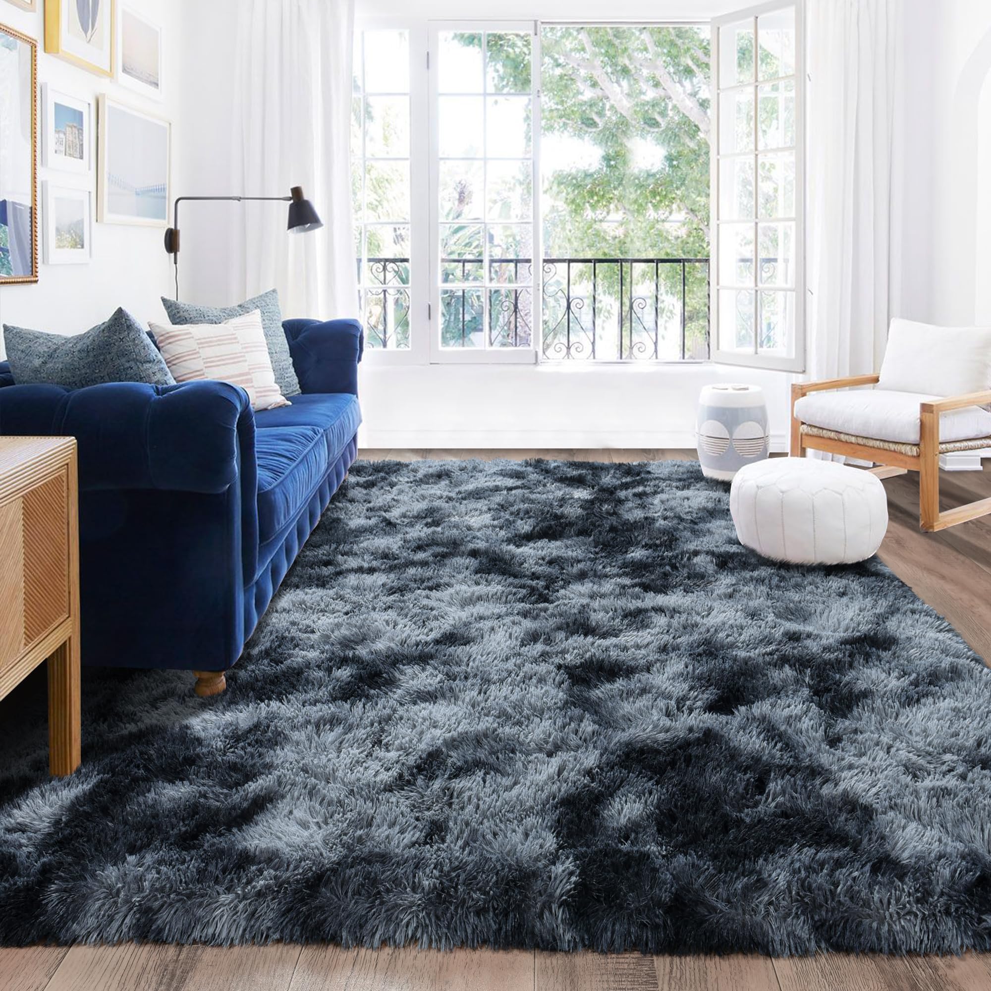 Quntue Rugs for Living Room 6x9, Soft Shaggy Modern Shag Area Rug for Bedroom, Upgrade Non-Slip Plush Fluffy Carpet for Kids Boys Girls Room Home