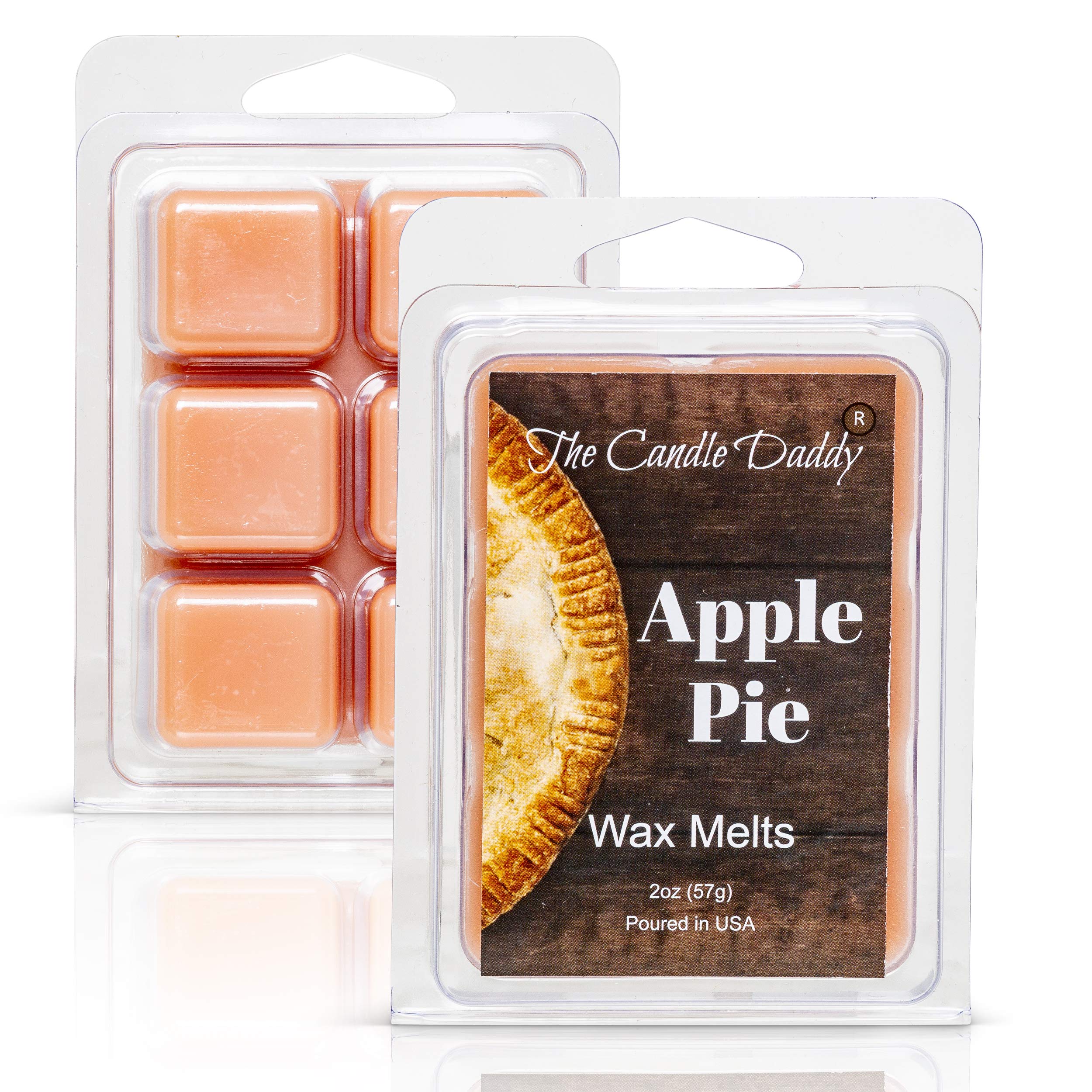 Apple Pie - Sweet American Freshly Baked Scented Melt- Maximum Scent Wax Cubes/Melts- 1 Pack -2 Ounces- 6 Cubes Gift for Women, Men, BFF, Friend, Wife