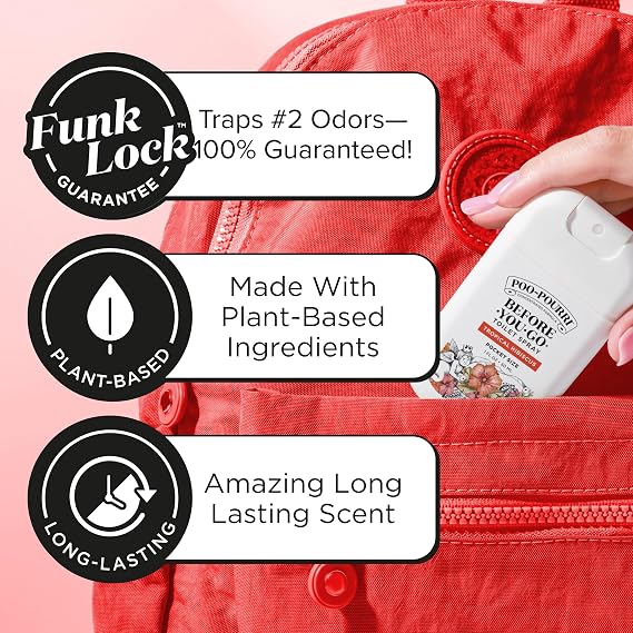 Poo-Pourri Before-You-Go Pocket Toilet Spray, Travel Essentials, 1 Fl Oz, Spring Variety 3 Pack, Each Up to 50 Uses, On-The-Go Bathroom Odor Deodorizer with Essential Oils, TSA Approved Size, 3 Scents
